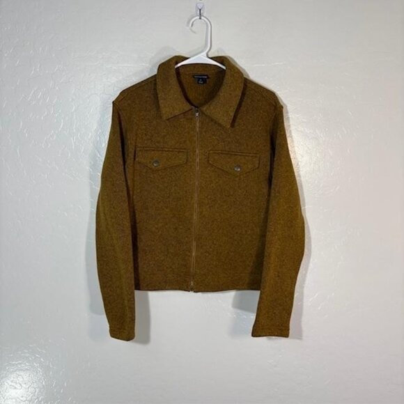 Patagonia Jacket Womens Medium Brown Better Sweater Fleece Lined Cropped Chore - Picture 1 of 8